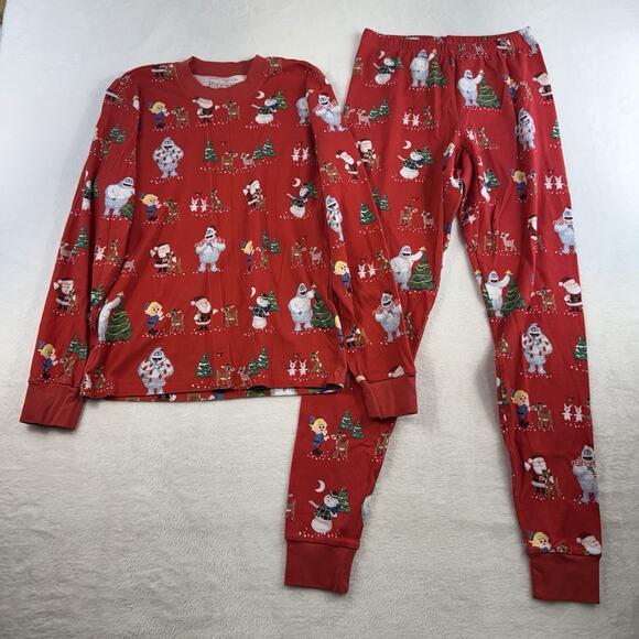 Pottery Barn Adult S Rudolph Adult Organic Pajama Set 2 Piece Christmas Holiday - Picture 4 of 15